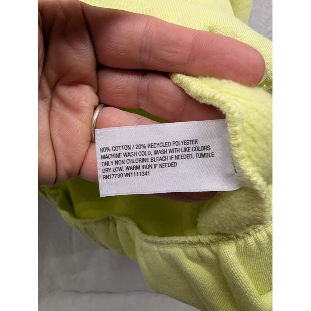 Universal Thread women's XL neon yellow cropped long sleeve sweatshirt E6 - Picture 3 of 8
